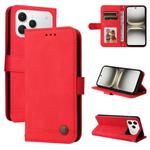 For Tecno Spark 40 4G Skin Feel Life Tree Metal Button Leather Phone Case(Red)