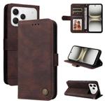 For Tecno Spark 40 4G Skin Feel Life Tree Metal Button Leather Phone Case(Brown)