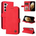 For Tecno Spark 40 Pro  4G Skin Feel Life Tree Metal Button Leather Phone Case(Red)
