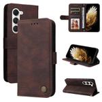 For Tecno Spark 40 Pro  4G Skin Feel Life Tree Metal Button Leather Phone Case(Brown)