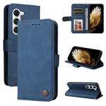 For Tecno Spark 40 Pro  4G Skin Feel Life Tree Metal Button Leather Phone Case(Blue)
