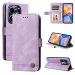 For Infinix Hot 40i Skin Feel Life Tree Metal Button Leather Phone Case(Purple)