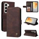 For Infinix Hot 50 4G Skin Feel Life Tree Metal Button Leather Phone Case(Brown)