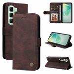 For Infinix Hot 50 5G Skin Feel Life Tree Metal Button Leather Phone Case(Brown)