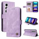 For Infinix Hot 50 Pro+ 4G Skin Feel Life Tree Metal Button Leather Phone Case(Purple)