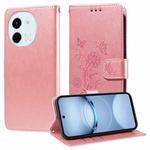 For Tecno Spark 30 5G / Pova 6 Neo 5G Embossed Butterfly Flowers Leather Phone Case(Rose Gold)