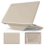 For MacBook Pro 13.3 inch M1 A2338 Business Magnetic Holder PC + PU Laptop Protective Case(Gold)