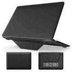 For MacBook Air 13.3 inch A2337 Business Magnetic Holder PC + PU Laptop Protective Case(Black)