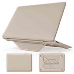 For MacBook Air 13.3 inch A2337 Business Magnetic Holder PC + PU Laptop Protective Case(Gold)