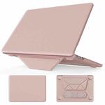 For MacBook Air 15.3 inch A3114 / A2941 Business Magnetic Holder PC + PU Laptop Protective Case(Pink)