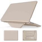 For MacBook Air 15.3 inch A3114 / A2941 Business Magnetic Holder PC + PU Laptop Protective Case(Gold)