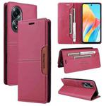 For OPPO A58 4G GQUTROBE G01 RFID Anti-theft Leather Phone Case(Red)