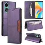 For OPPO A78 4G GQUTROBE G01 RFID Anti-theft Leather Phone Case(Purple)