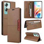 For OPPO A79 5G GQUTROBE G01 RFID Anti-theft Leather Phone Case(Brown)