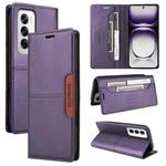For OPPO Reno12 5G Global GQUTROBE G01 RFID Anti-theft Leather Phone Case(Purple)
