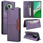 For OPPO Reno12 F 5G GQUTROBE G01 RFID Anti-theft Leather Phone Case(Purple)
