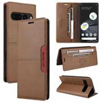 For Google Pixel 7 Pro GQUTROBE G01 RFID Anti-theft Leather Phone Case(Brown)