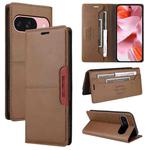 For Google Pixel 9 / 9 Pro GQUTROBE G01 RFID Anti-theft Leather Phone Case(Brown)