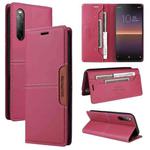 For Sony Xperia 10 II GQUTROBE G01 RFID Anti-theft Leather Phone Case(Red)