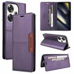 For Xiaomi Poco F6 GQUTROBE G01 RFID Anti-theft Leather Phone Case(Purple)