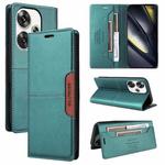 For Xiaomi Poco F6 GQUTROBE G01 RFID Anti-theft Leather Phone Case(Green)