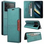 For Xiaomi Poco F6 Pro GQUTROBE G01 RFID Anti-theft Leather Phone Case(Green)