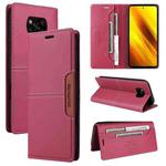 For Xiaomi Poco X3 NFC GQUTROBE G01 RFID Anti-theft Leather Phone Case(Red)