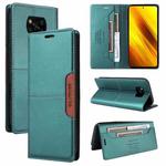 For Xiaomi Poco X3 NFC GQUTROBE G01 RFID Anti-theft Leather Phone Case(Green)