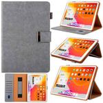 For iPad mini 6 / mini 2024 Hardware Buckle Deformation Holder Smart Leather Tablet Case(Grey)