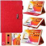 For iPad mini 6 / mini 2024 Hardware Buckle Deformation Holder Smart Leather Tablet Case(Red)