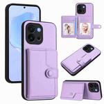 For OnePlus 13T Button Card Bag RFID Anti-theft Phone Case(Purple)
