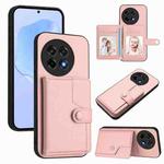 For OnePlus Ace 5 / Ace 5 Pro Button Card Bag RFID Anti-theft Phone Case(Pink)