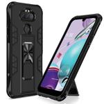 For LG Aristo 5+ Soldier Armor Shockproof TPU + PC Magnetic Protective Case with Holder(Black)