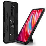 For Xiaomi Redmi Note 8 Pro Soldier Armor Shockproof TPU + PC Magnetic Protective Case with Holder(Black)
