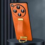 For OPPO Find X8 Pro SULADA PC + Leather Texture Skin Feel Shockproof Phone Case(Orange)
