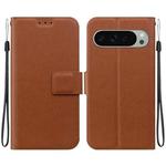 For Google Pixel 9 / Pixel 9 Pro Ultra-thin Voltage Magnetic Buckle Leather Phone Case(Brown)