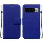 For Google Pixel 9 / Pixel 9 Pro Ultra-thin Voltage Magnetic Buckle Leather Phone Case(Blue)