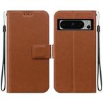 For Google Pixel 8 Pro Ultra-thin Voltage Magnetic Buckle Leather Phone Case(Brown)