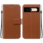 For Google Pixel 8a Ultra-thin Voltage Magnetic Buckle Leather Phone Case(Brown)