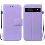 For Google Pixel 7a Ultra-thin Voltage Magnetic Buckle Leather Phone Case(Purple)