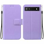 For Google Pixel 6a Ultra-thin Voltage Magnetic Buckle Leather Phone Case(Purple)