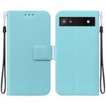 For Google Pixel 6a Ultra-thin Voltage Magnetic Buckle Leather Phone Case(Green)