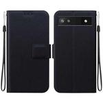 For Google Pixel 6a Ultra-thin Voltage Magnetic Buckle Leather Phone Case(Black)