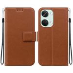 For OnePlus Nord 3 / Ace 2V Ultra-thin Voltage Magnetic Buckle Leather Phone Case(Brown)