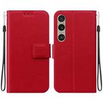 For Sony Xperia 1 VI Ultra-thin Voltage Magnetic Buckle Leather Phone Case(Red)