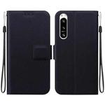 For Sony Xperia 5 VI Ultra-thin Voltage Magnetic Buckle Leather Phone Case(Black)