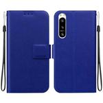 For Sony Xperia 5 VI Ultra-thin Voltage Magnetic Buckle Leather Phone Case(Blue)