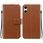 For Sony Xperia 10 VI Ultra-thin Voltage Magnetic Buckle Leather Phone Case(Brown)