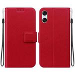 For Sony Xperia 10 VI Ultra-thin Voltage Magnetic Buckle Leather Phone Case(Red)