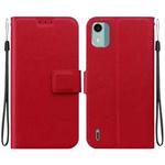 For Nokia C12 Ultra-thin Voltage Magnetic Buckle Leather Phone Case(Red)